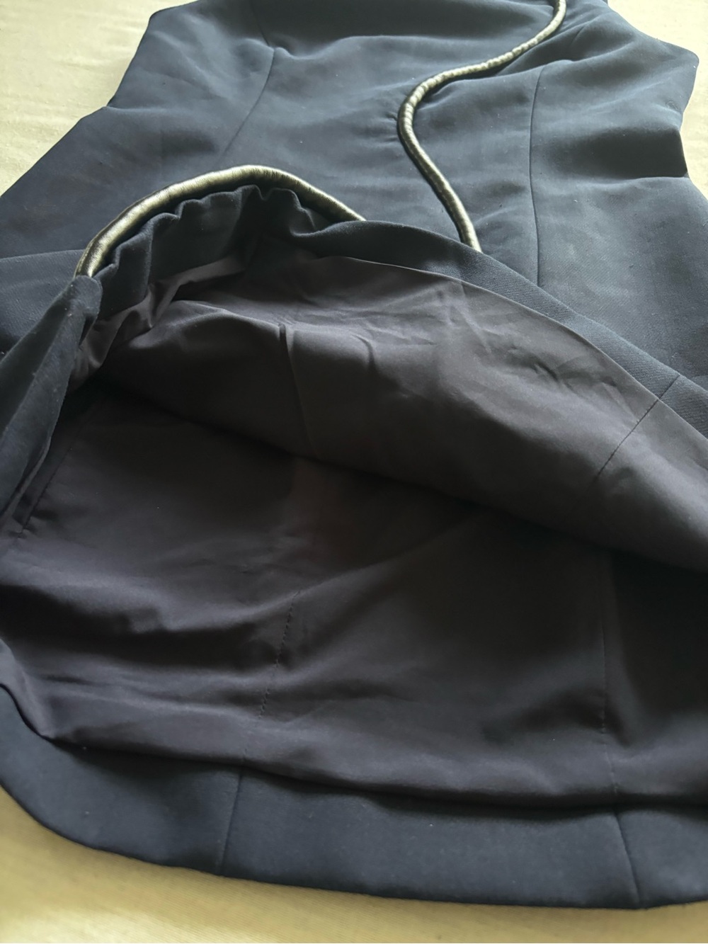 Amanda Uprichard Andie Mini Dress Navy Size M | Modern Cocktail Dress - Picture 11 of 12